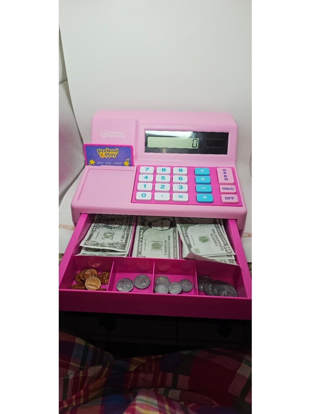 Learning Resources Pretend & Play Calculator Cash Register Toy for Kids - Picture 11 of 16